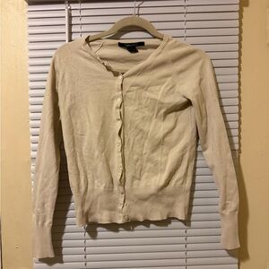 Madison Studio Cream Button-Up Cardigan